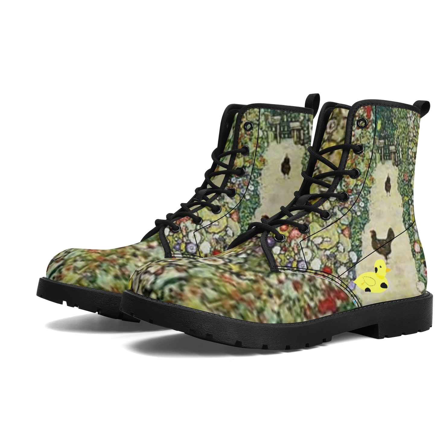 Myrtle and Gustavs Chickens by D.B. Womens Vegan Leather Boots