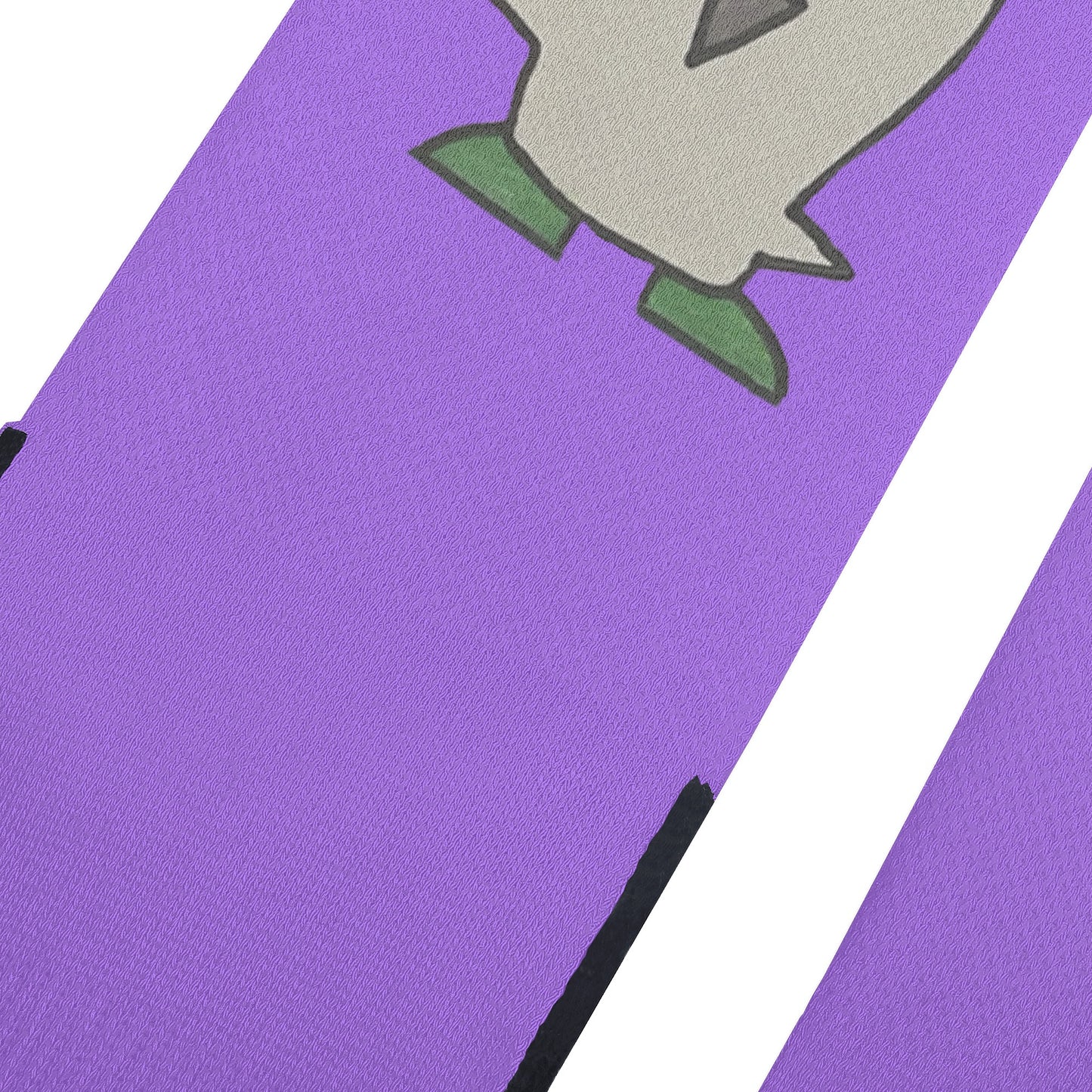 Fuzzy and Muffin by D.B. Wearable Art Comfy Funky Socks Sensory Friendly Seamless Toe (Purple)