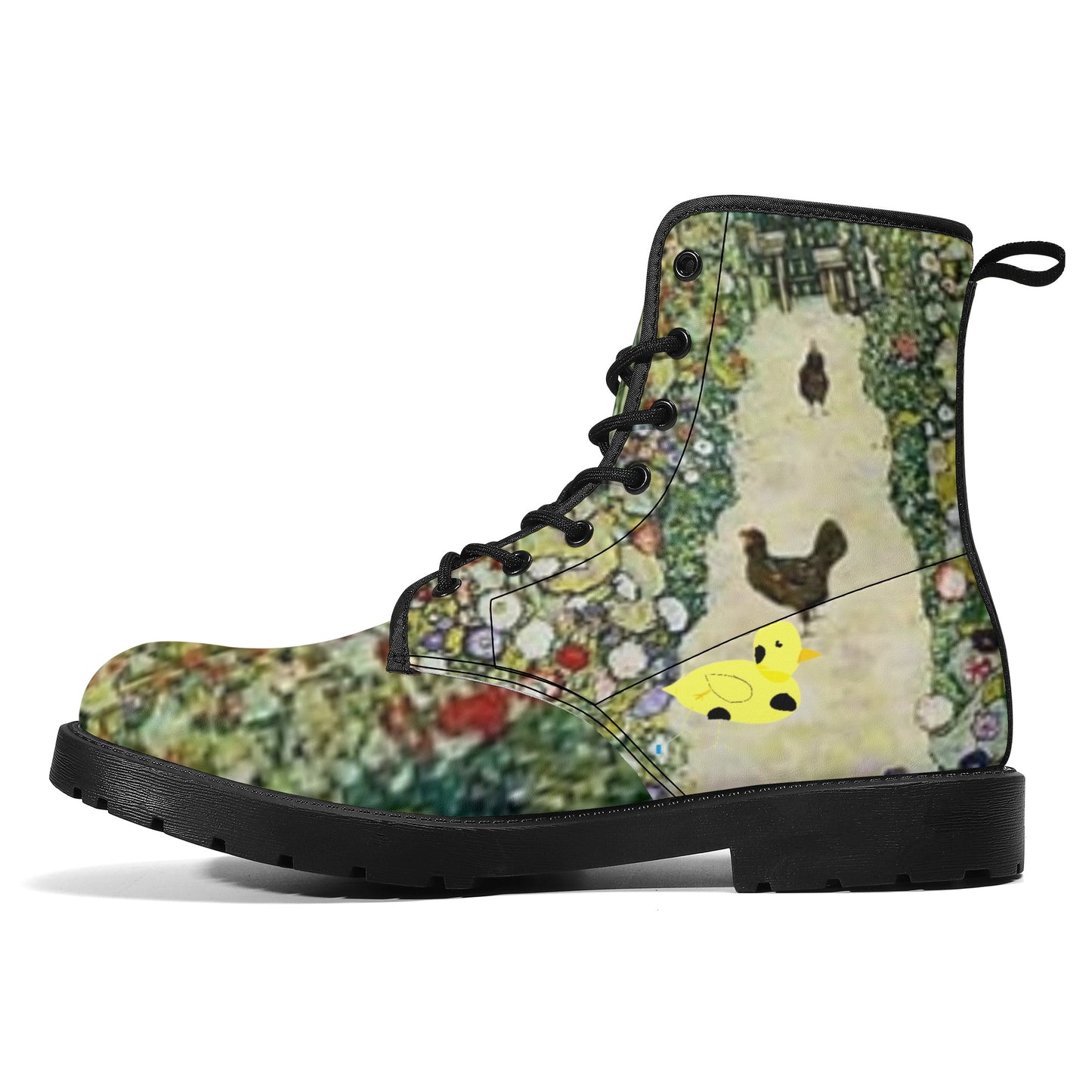 Myrtle and Gustavs Chickens by D.B. Womens Vegan Leather Boots