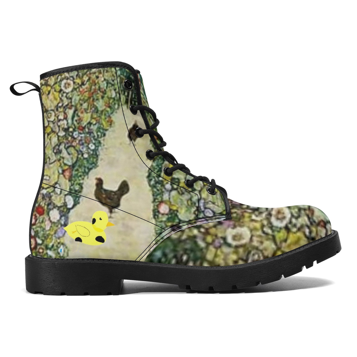 Myrtle and Gustavs Chickens by D.B. Womens Vegan Leather Boots