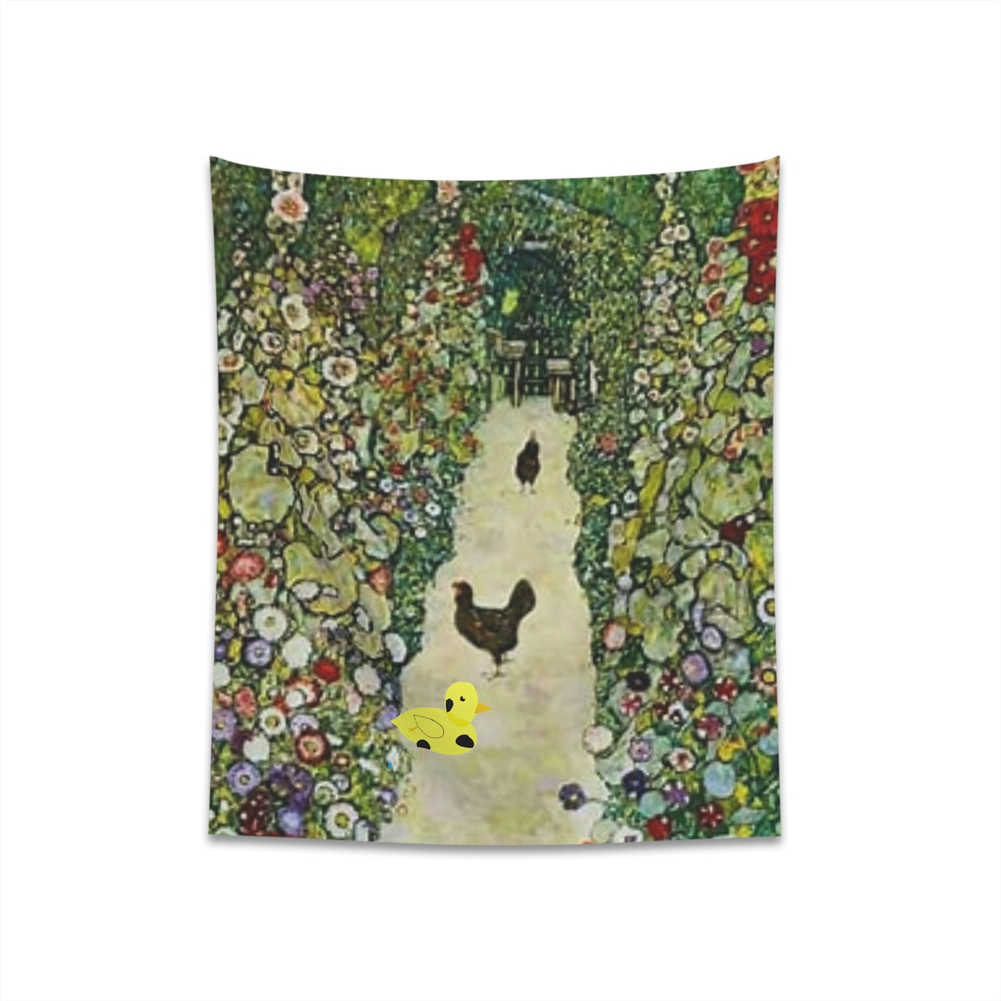 Myrtle and Gustav's Chickens by D.B. Printed Wall Tapestry