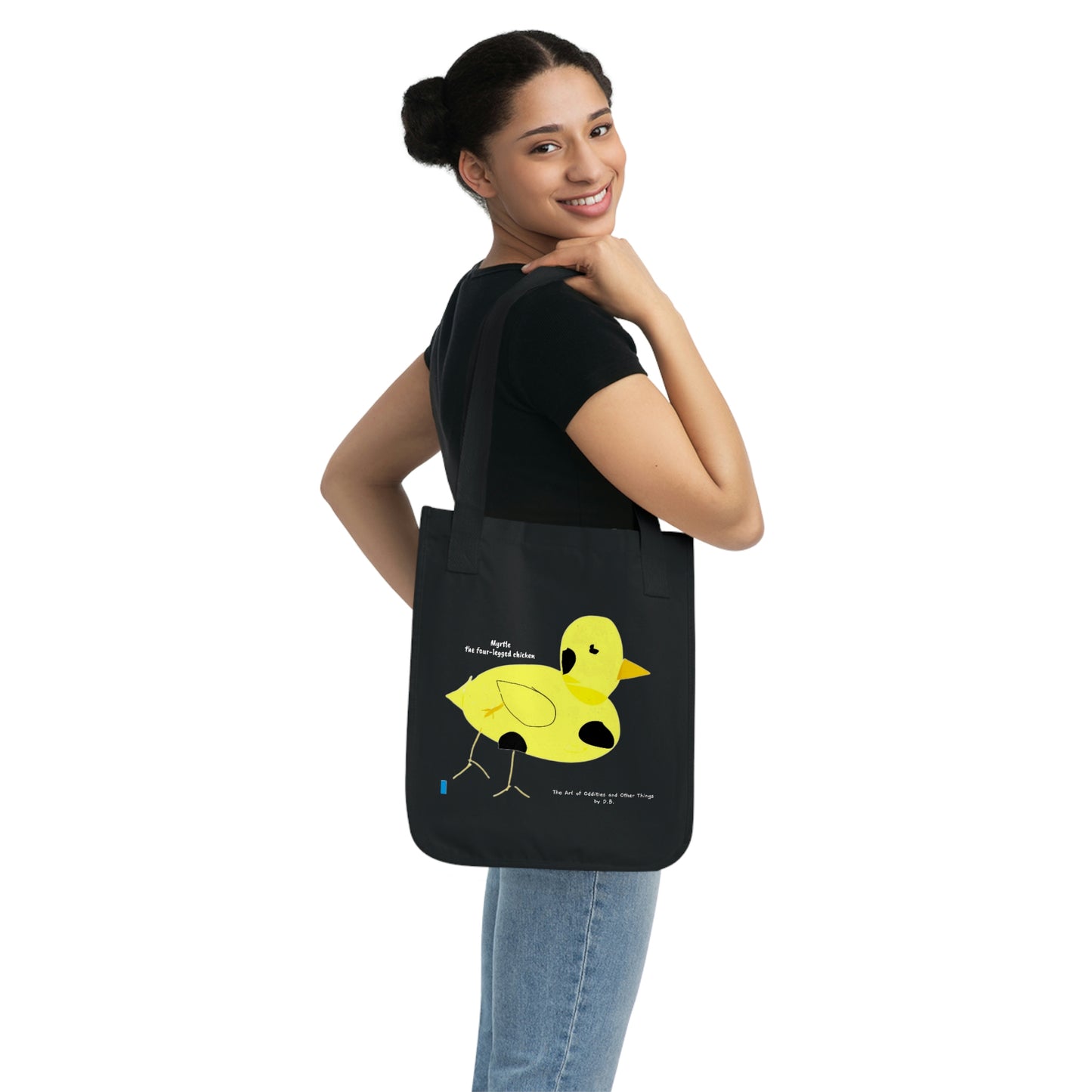 Myrtle the Four-Legged Chicken by D.B. Organic Cotton Eco-Friendly Canvas Tote Bag