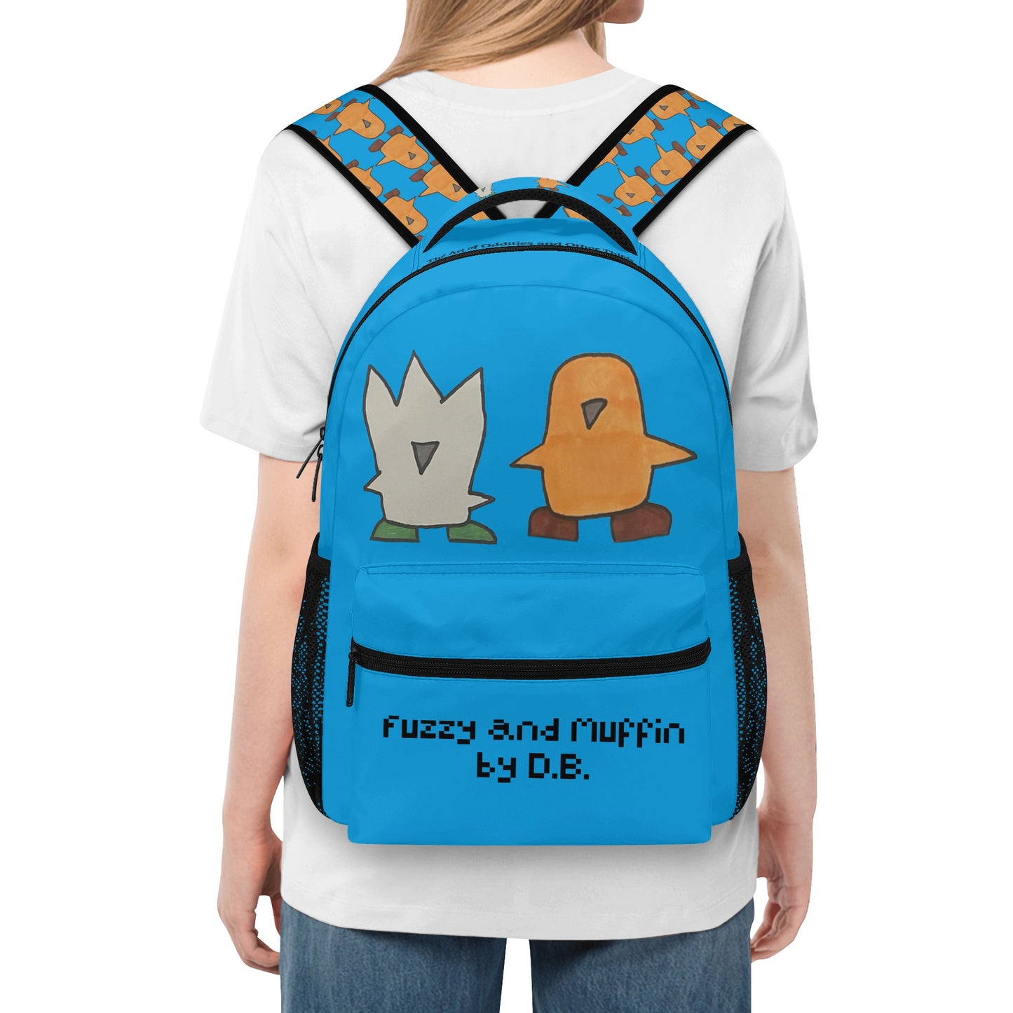 Fuzzy and Muffin Backpack (Blue)
