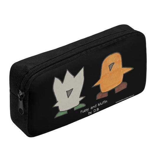 Fuzzy and Muffin by D.B. Pencil Case (Black)