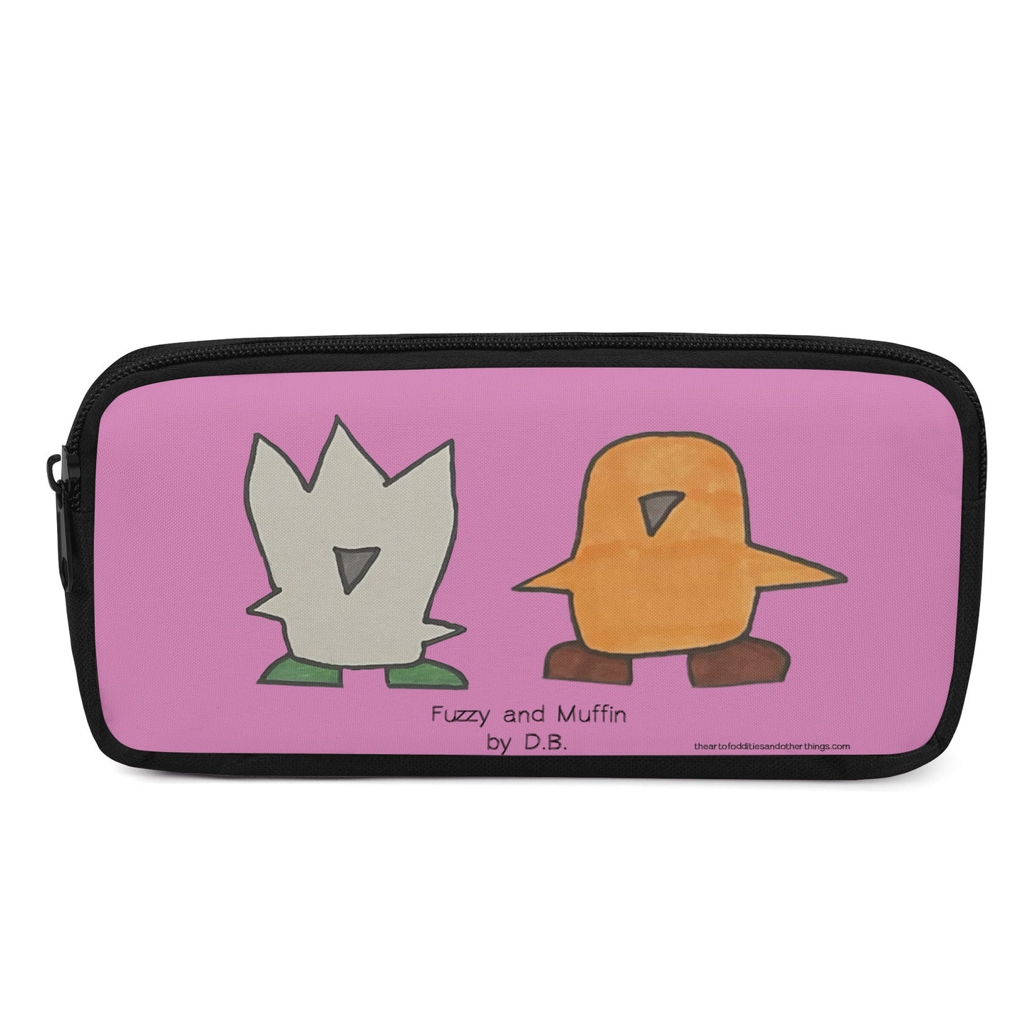 Fuzzy and Muffin Pencil Case (Pink)