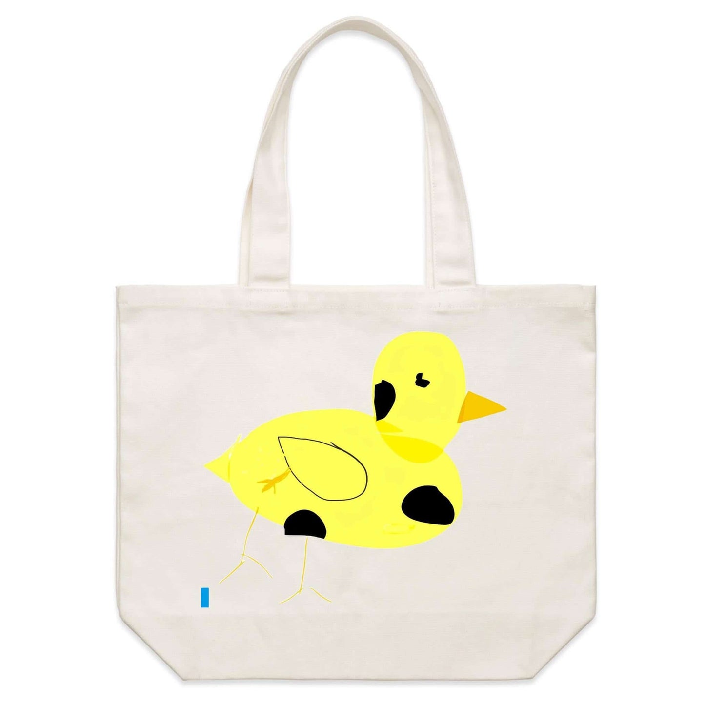 Duckie Bag featuring Myrtle the Four-Legged Chicken by D.B. Print (Myrtle renamed Duckie by D.B.'s little sister) Shoulder Canvas Tote Bag