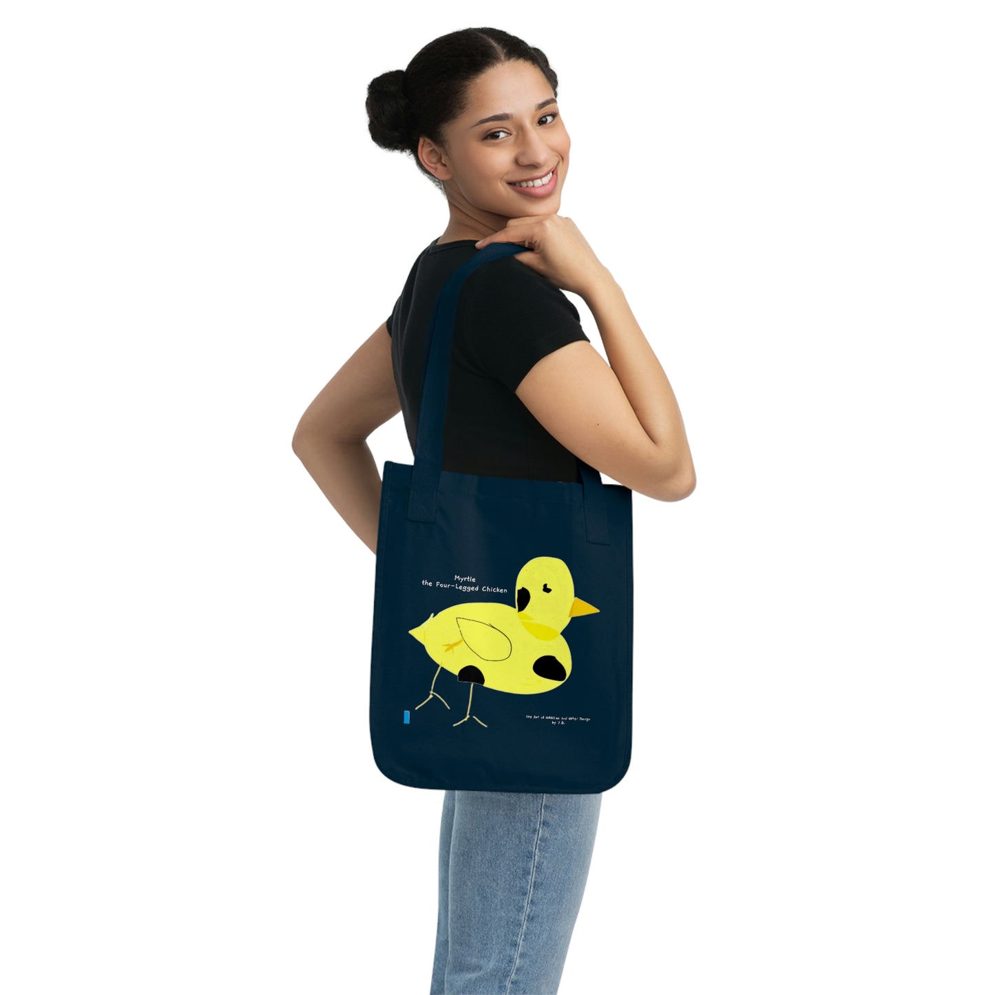 Myrtle the Four-Legged Chicken by D.B. Organic Cotton Eco-Friendly Canvas Tote Bag