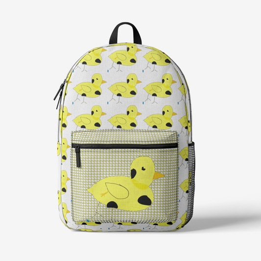 Retro Colorful Print Trendy Backpack / Nappy Bag / School Bag with Myrtle the Four-Legged Chicken by D.B. Print