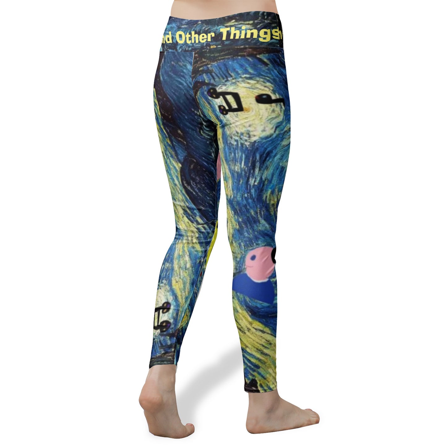 Women's High Waist Yoga Leggings with Oddly Starry Nights by D.B. print