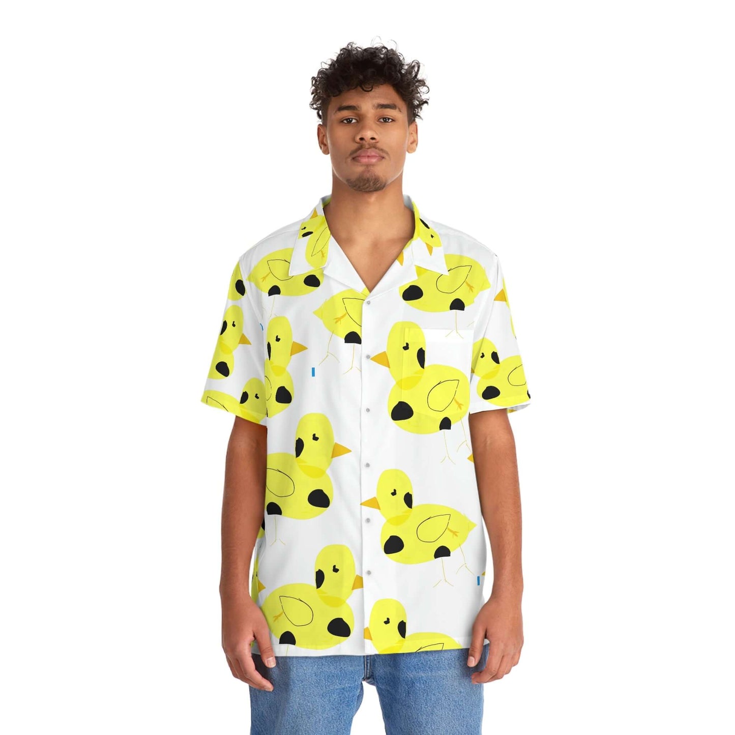 Hawaiian Shirt with Myrtle the Four-Legged Chicken Print by D.B. dubbed the 'Not the Scomo'