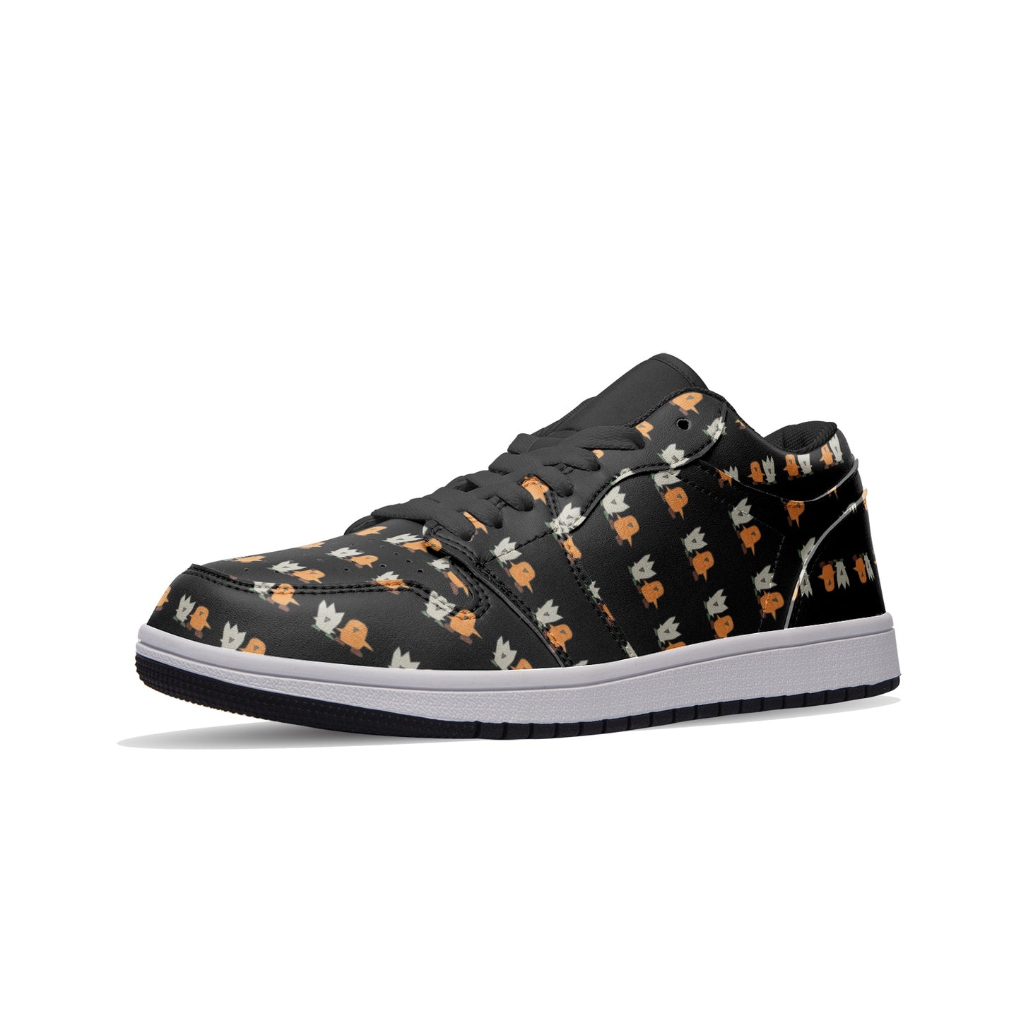 Fuzzy and Muffin by D.B. Unisex Low Top Leather Sneakers