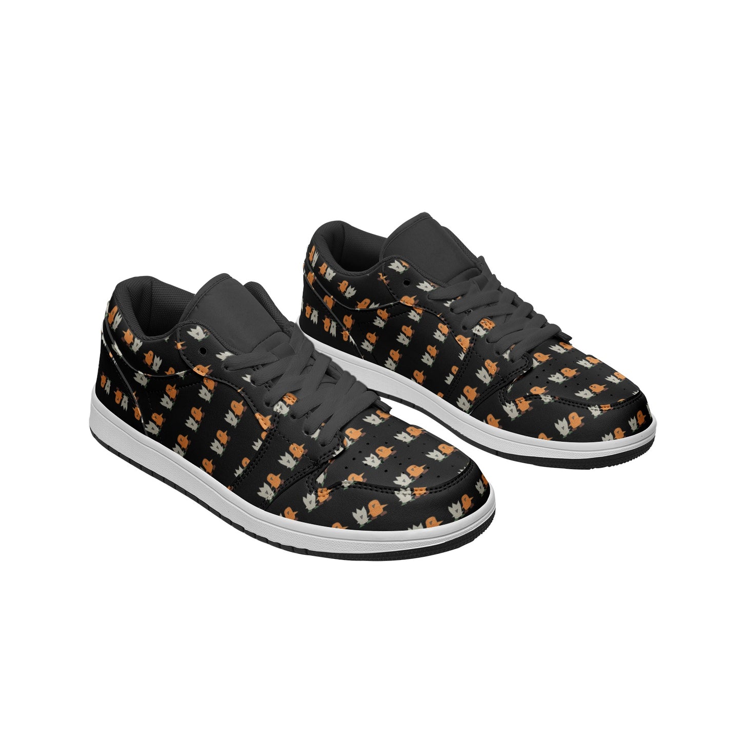 Fuzzy and Muffin by D.B. Unisex Low Top Leather Sneakers