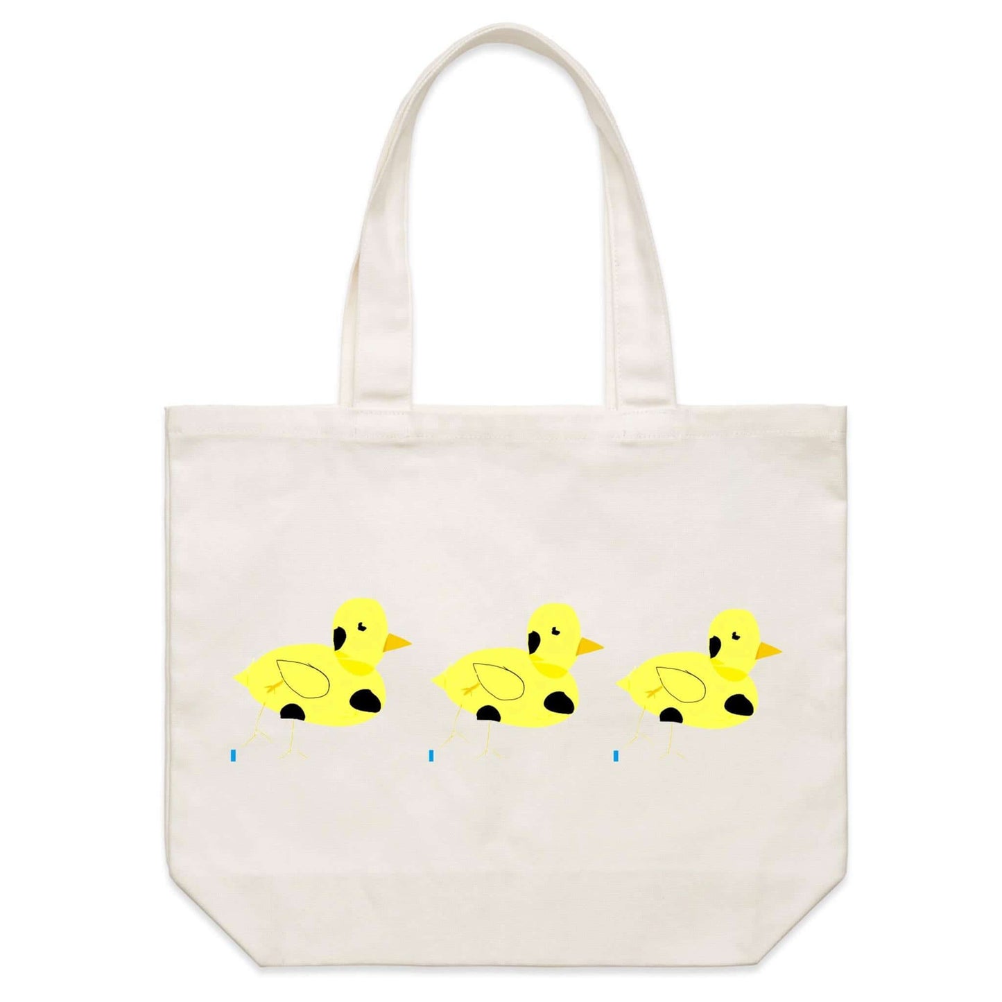 Duckie Bag featuring Myrtle the Four-Legged Chicken by D.B. Print (Myrtle renamed Duckie by D.B.'s little sister) Shoulder Canvas Tote Bag