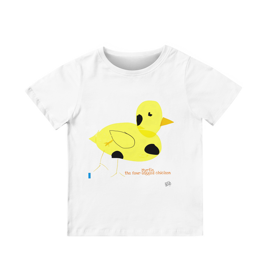 Kid's T-shirt with Myrtle the Four-Legged Chicken by D.B. print
