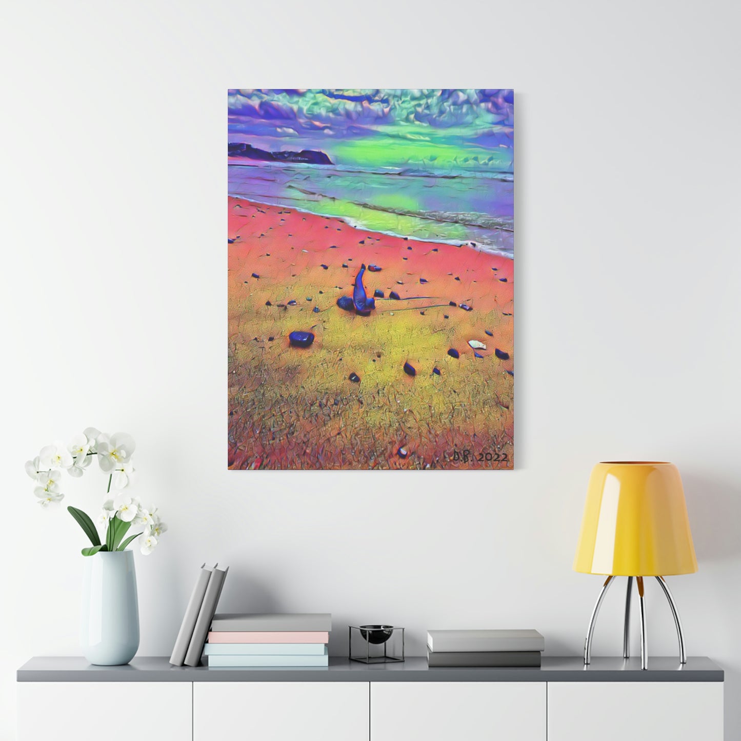 Stranded at Merewether Beach by D.B. Printed on Classic Canvas